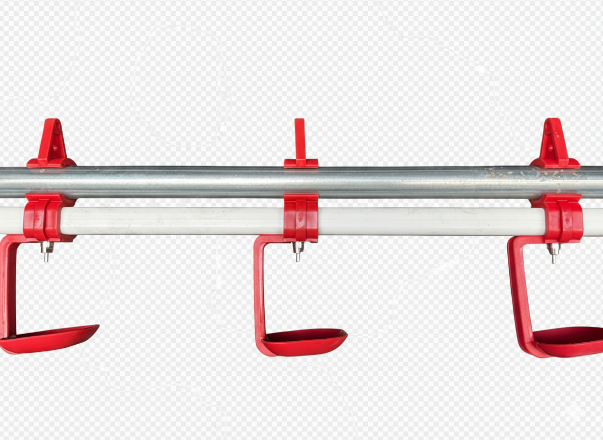 PVC Boru, 12 adet Paslanmaz Çelik Nipelli, 3 metrelik Kare Boru